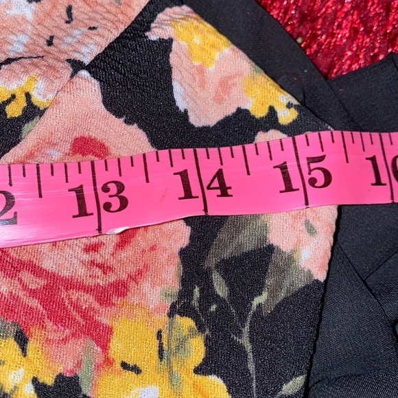 New look floral black sheer bottom sleeveless maxi  dress Sz S - Picture 6 of 14